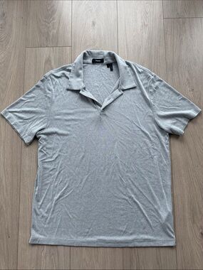 Theory Men's Light Gray Polo